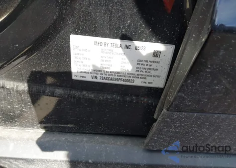 2023 Tesla Model X Dual Motor All-Wheel Drive/Standard Range from USA, damaged, VIN 7SAXCAE59PF400623